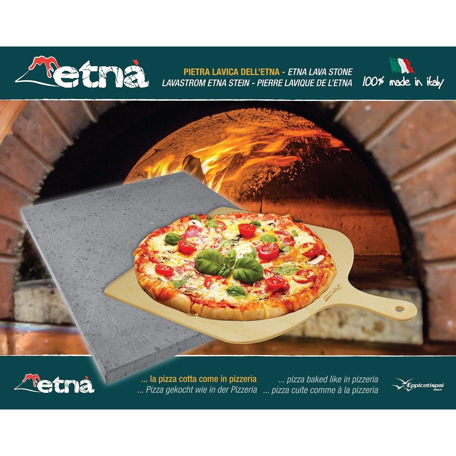Mount Etna Pizza Stone c/w Pizza Peel - Pasta Kitchen (tutto pasta)