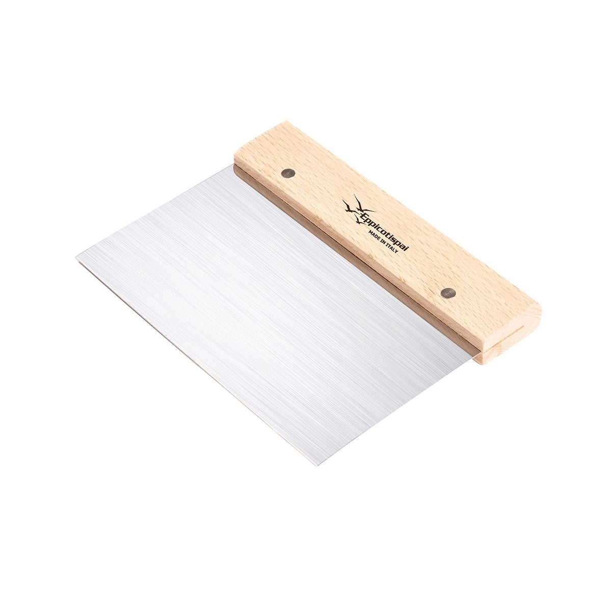 Eppicotispai dough scraper with a beechwood handle on a white background