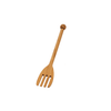 Tenedor de madera de cerezo: 32 cm de largo. Ideal para servir y levantar alimentos.