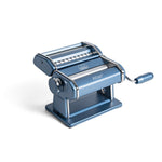 Blue pasta maker on a white background