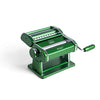 Green pasta maker on a white background
