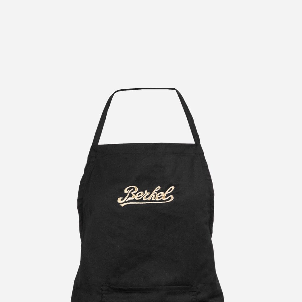 Berkel Apron – Red or Black Cotton with Gold Embroidery