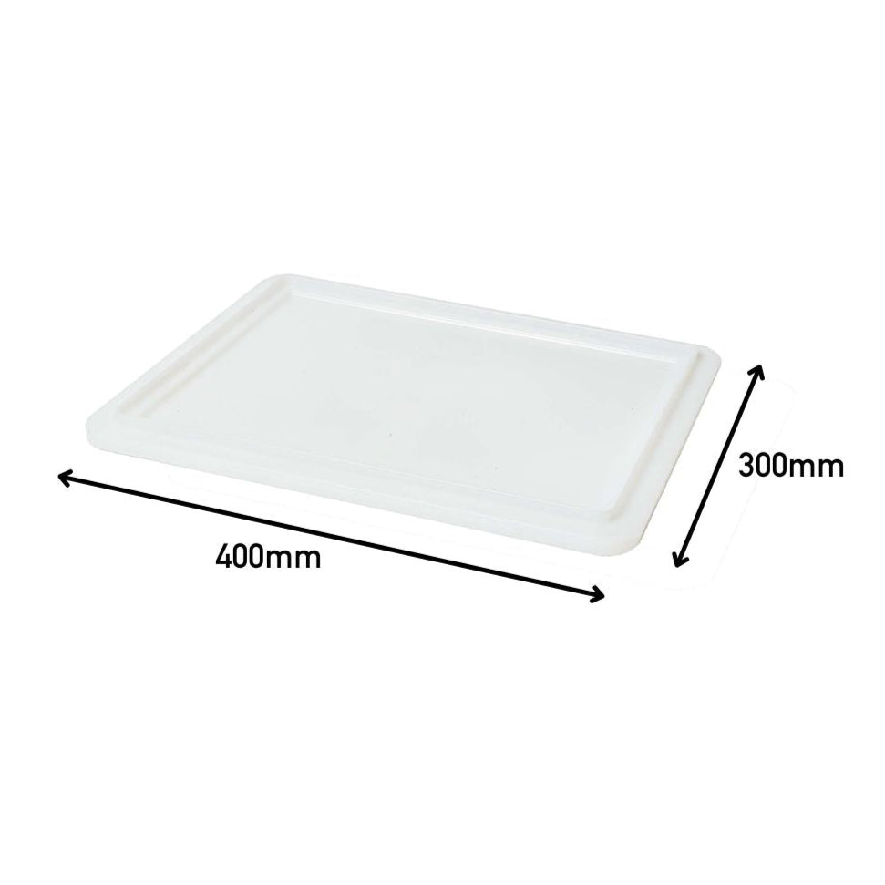 Pizza Dough Box and Lid - White - 30 x 40cm
