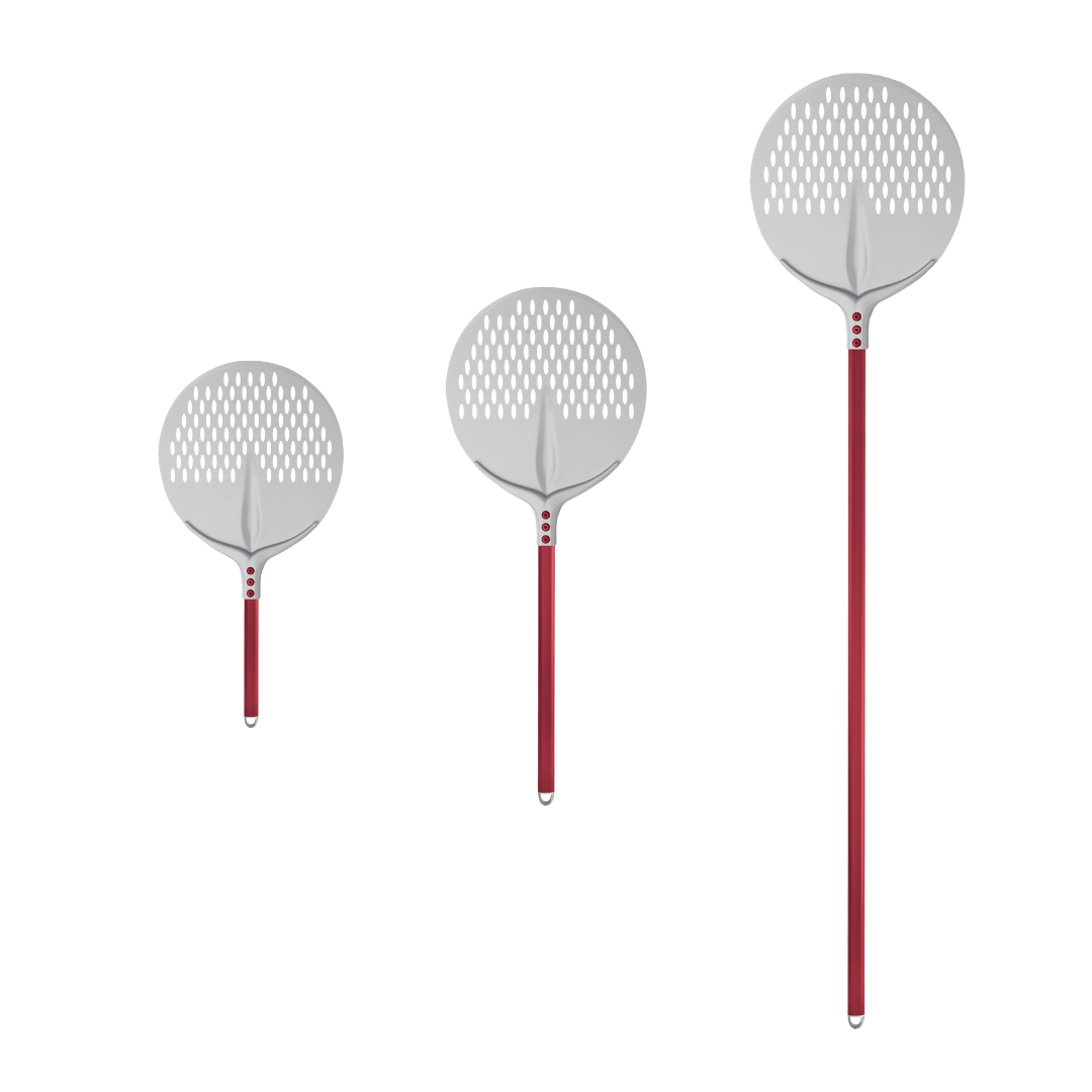 Cerutti Inox Tulip Pizza Peel - Round | Perforated Anodised Aluminium