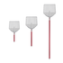 Three Square Cerutti Inox Tulip Pizza Peels on a white background.