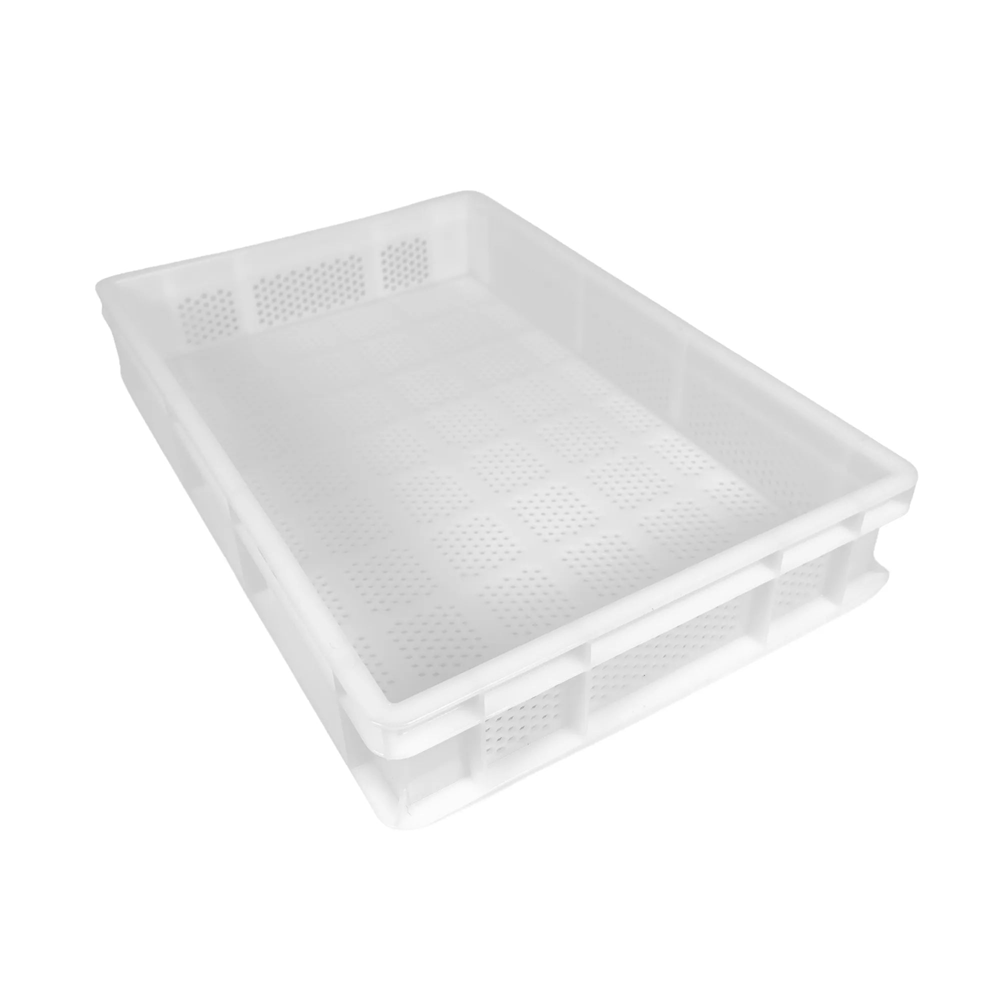 Genus Dei perforated dough tray shown from a raised angle