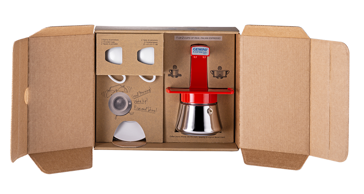 Gemini Express® Special Edition Aluminium Stovetop Moka Pot Set (Induction)