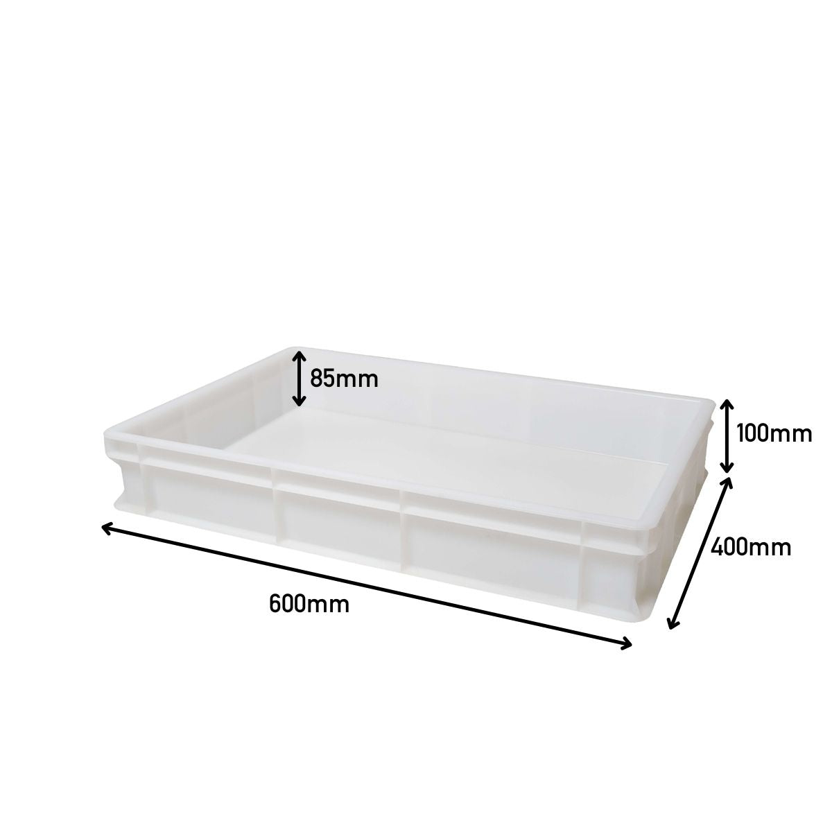 Pizza Dough Box - White - 60 x 40 x 10cm