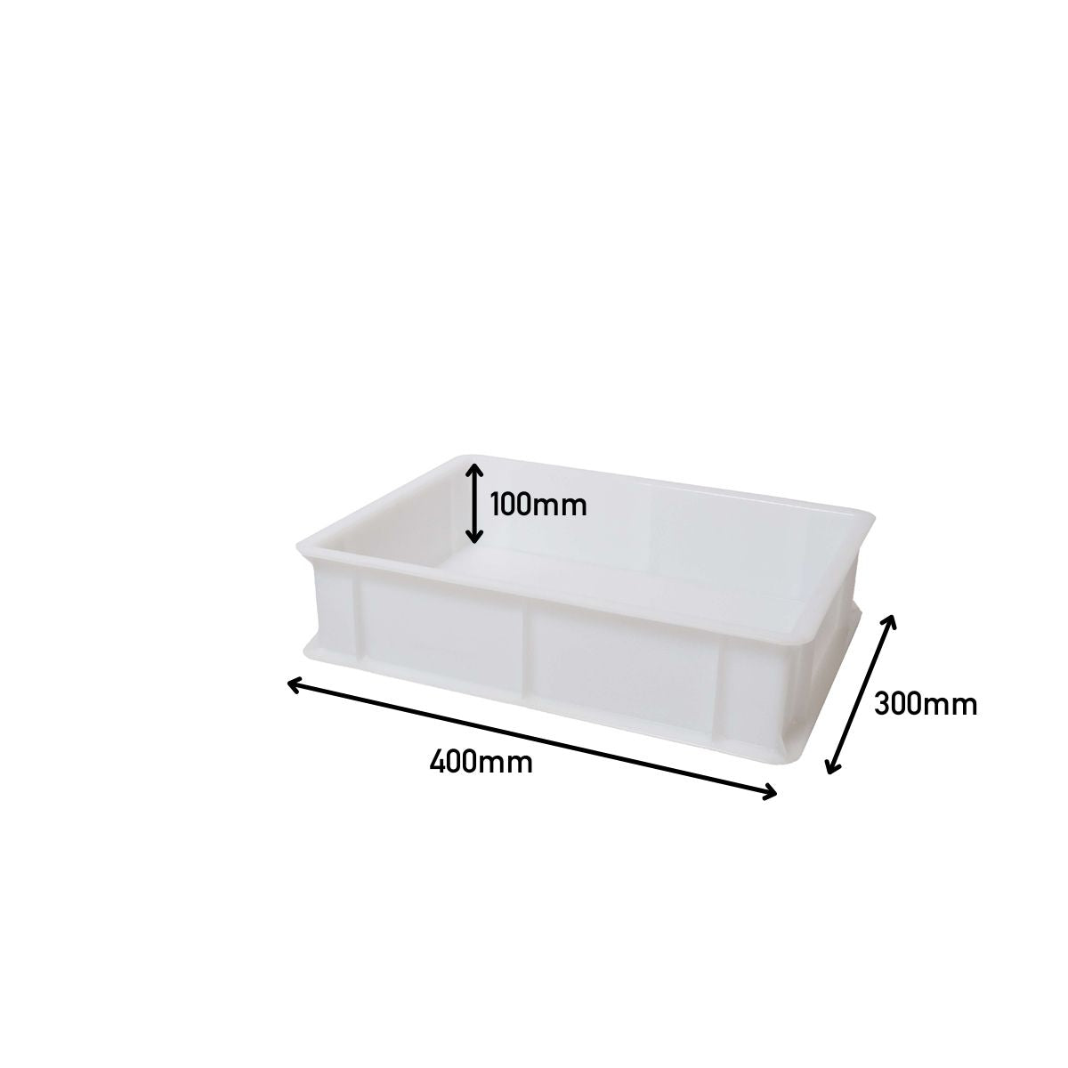 Pizza Dough Box and Lid - White - 30 x 40cm