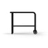 Vallone Pizza Oven trolley in Charcoal, side view on a white background