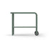 Vallone Pizza Oven trolley in Eucalyptus, side view on a white background