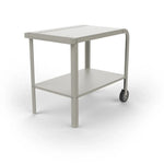 Vallone Pizza Oven trolley in Chalk, 3/4 view on a white background