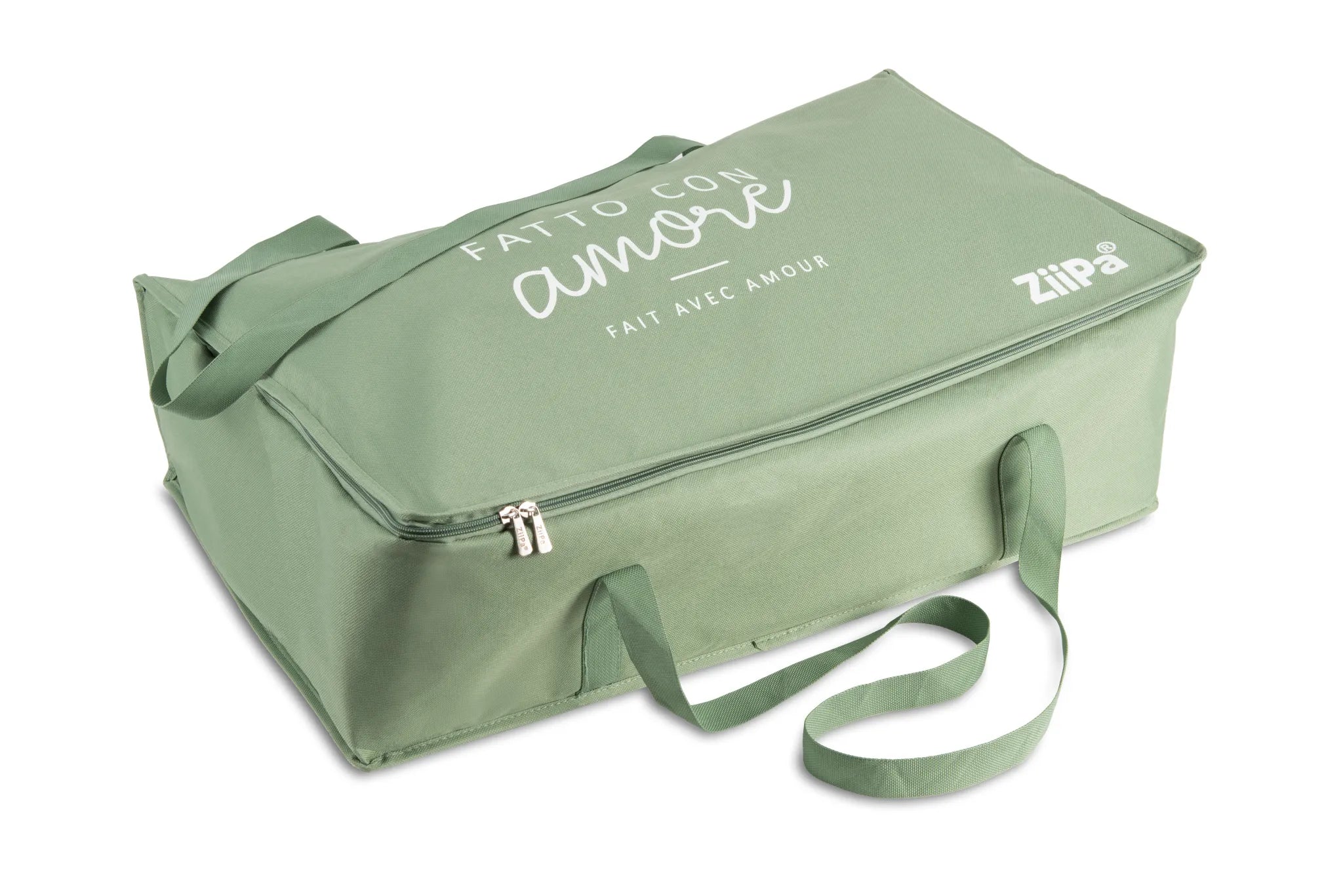 Fontana travel bag for ZiiPa Piana Pizza Oven in Eucalyptus on a white background