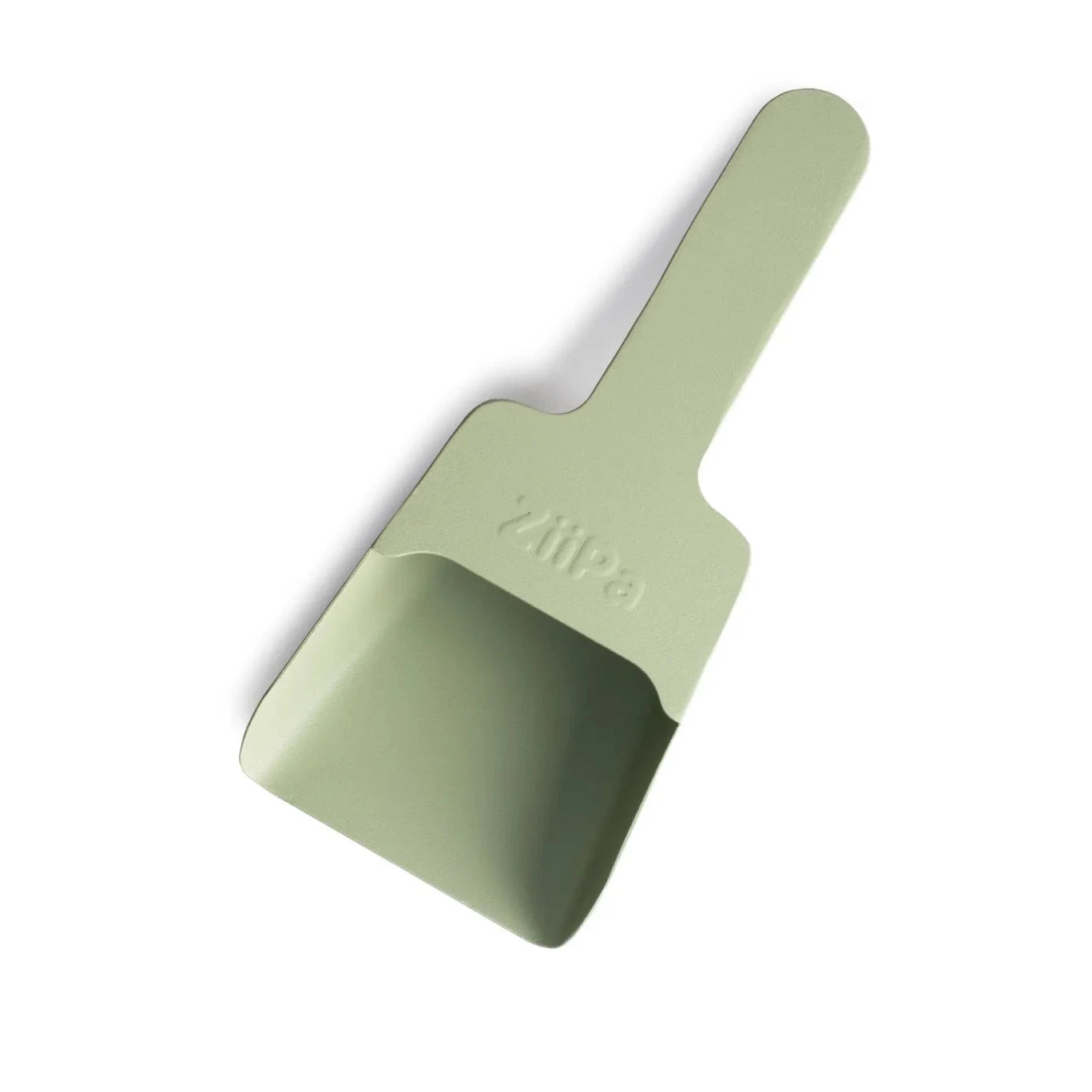 ZiiPa Melfa pellet scoop in Eucalyptus on a white background