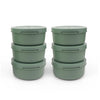 Set of 6 Eucalyptus Spetina dough boxes stacked on a white background