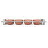 Front view of ZiiPa Tellini pizza topping station on a white background with terracotta Spetina dough boxes