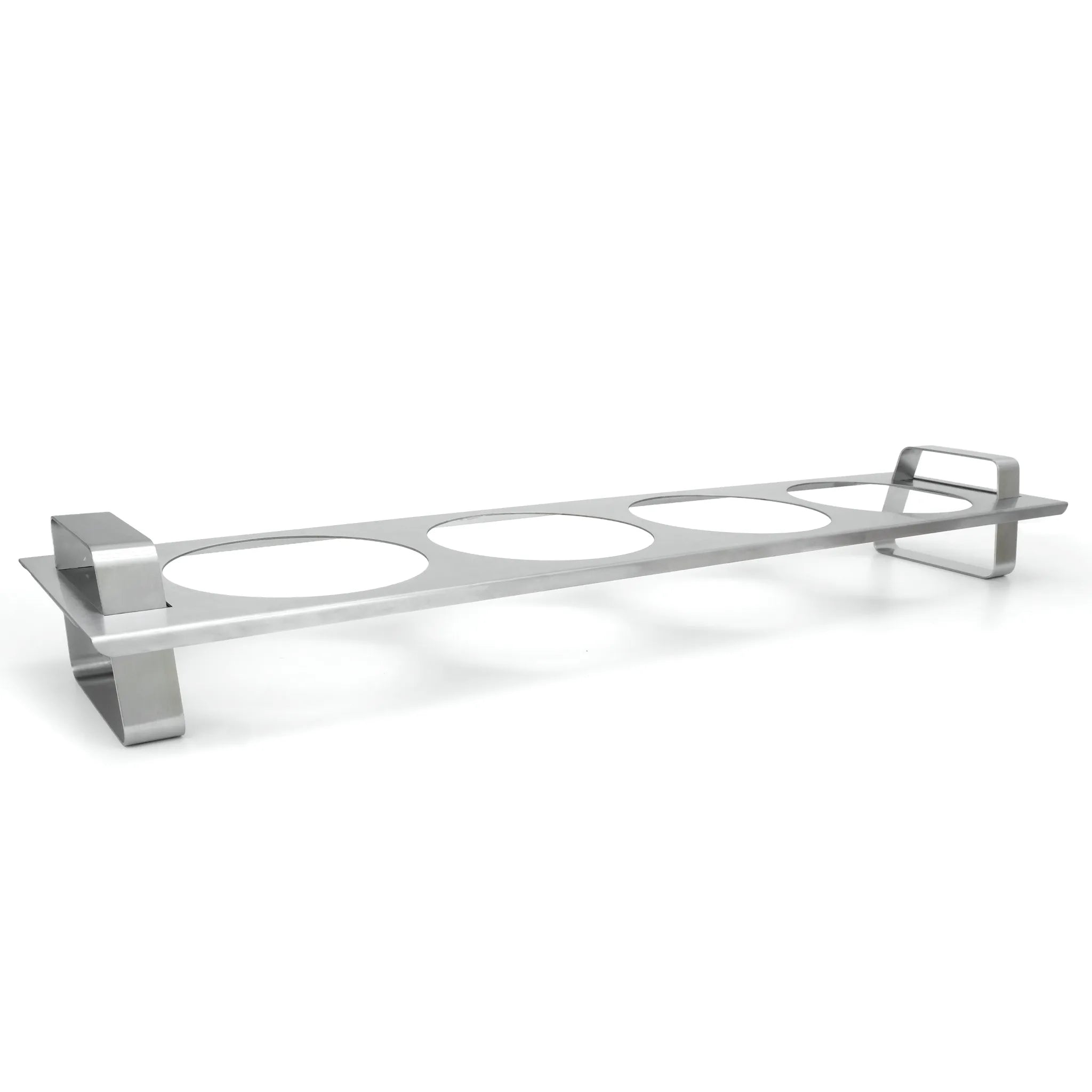 Front view of ZiiPa Tellini pizza topping station on a white background