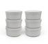 Set of 6 Chalk Spetina dough boxes stacked on a white background
