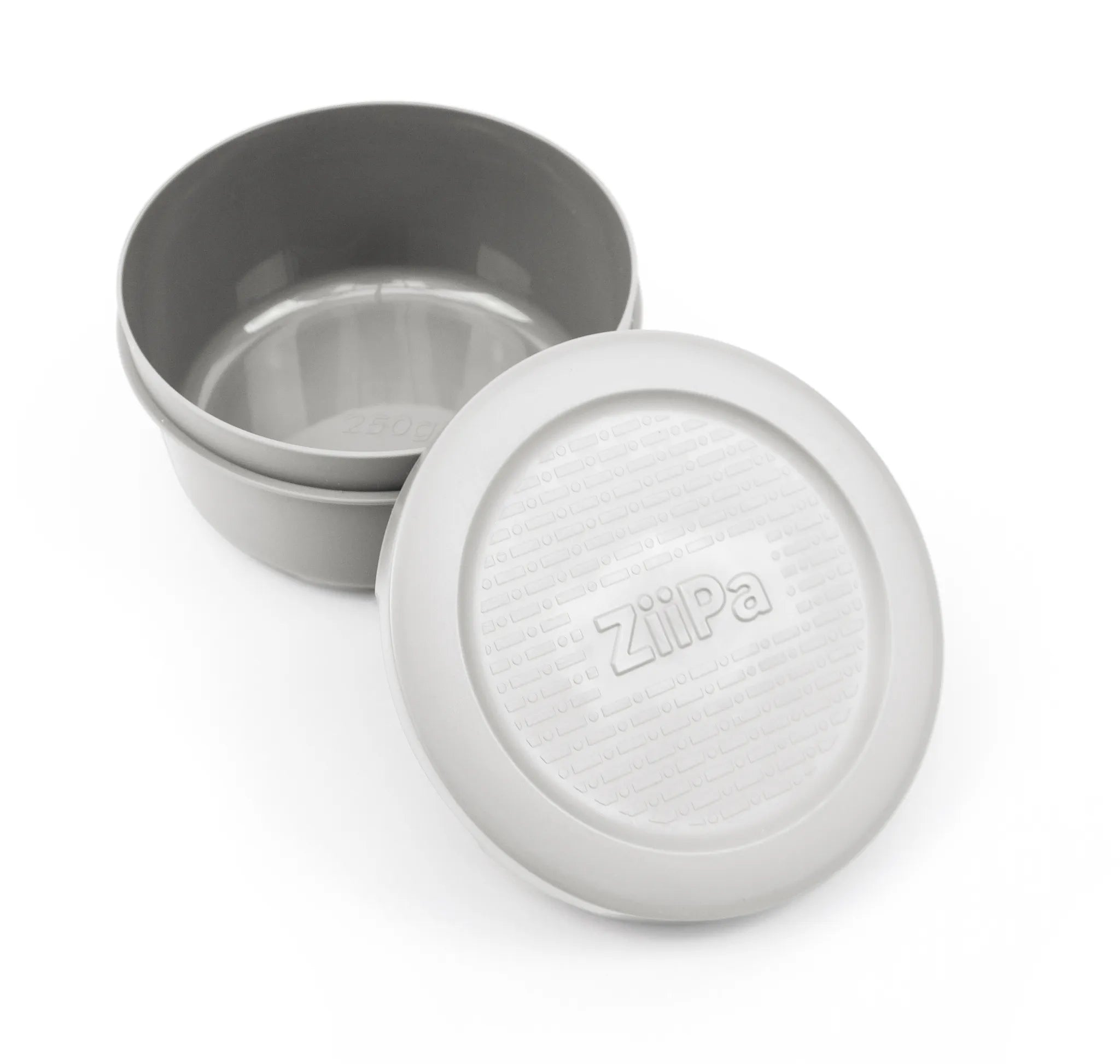 Chalk Spetina dough box showing the interior and the lid on a white background
