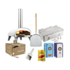 ZiiPa Piana Starter Kit in chalk: pizza oven, peel, storage bag, box of beech pellets, scoop, San Marzano tomatoes, 00 flour and semola