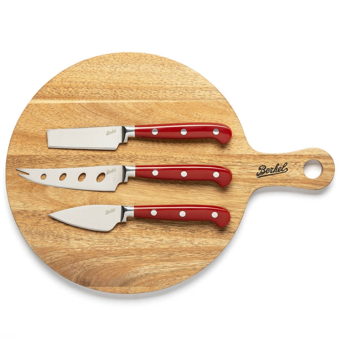 Berkel Acacia Cheeseboard Set with Cheese Knives
