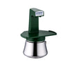 Green Gemini Express® Aluminium Stovetop Moka Pot with induction base, crafted in Italy for rich stovetop espresso.