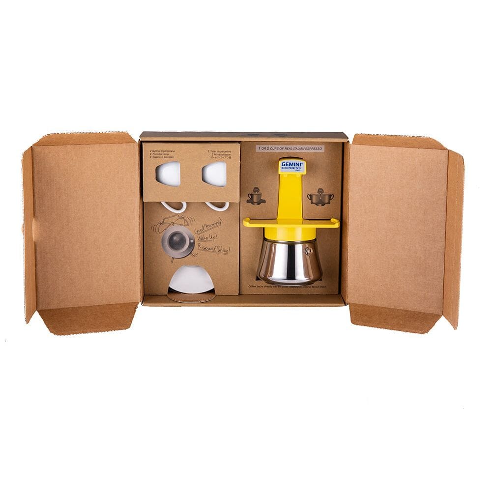 Gemini Express® Special Edition Aluminium Stovetop Moka Pot Set (Induction)