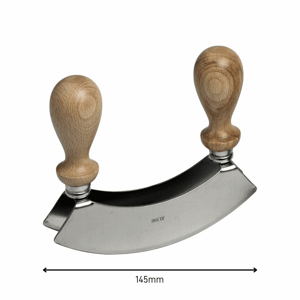 Traditional Italian Mezzaluna Cutter - Double Bladed
