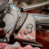 Close up of Berkel branding on Berkel Volano B114 flywheel slicer