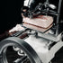 Close-up of Berkel B114X flywheel slicer cutting meat