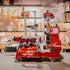 Red Berkel Volano Tribute Flywheel Slicer on a kitchen counter top