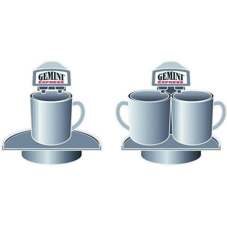 Gemini Express Coffee Pot and Espresso Cups Set - Pasta Kitchen (tutto pasta)