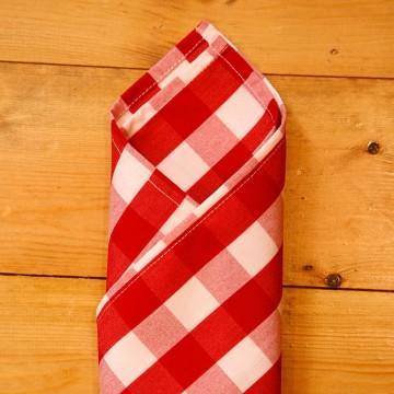 Rosso Gingham Napkins - Pasta Kitchen (tutto pasta)