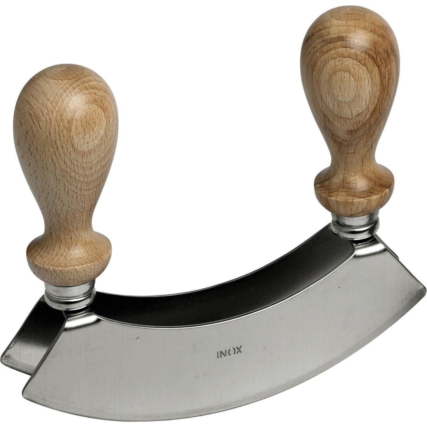 Traditional Italian Mezzaluna Cutter - Double Bladed - Pasta Kitchen (tutto pasta)